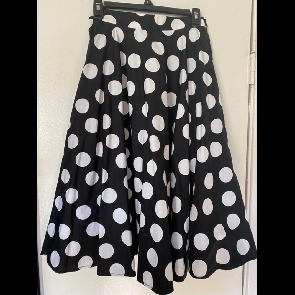 Polka dot retro pinup circle skirt